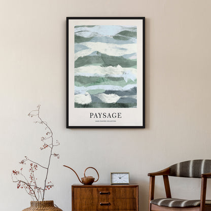 Wavy Paysage No5 Handdrawn Poster