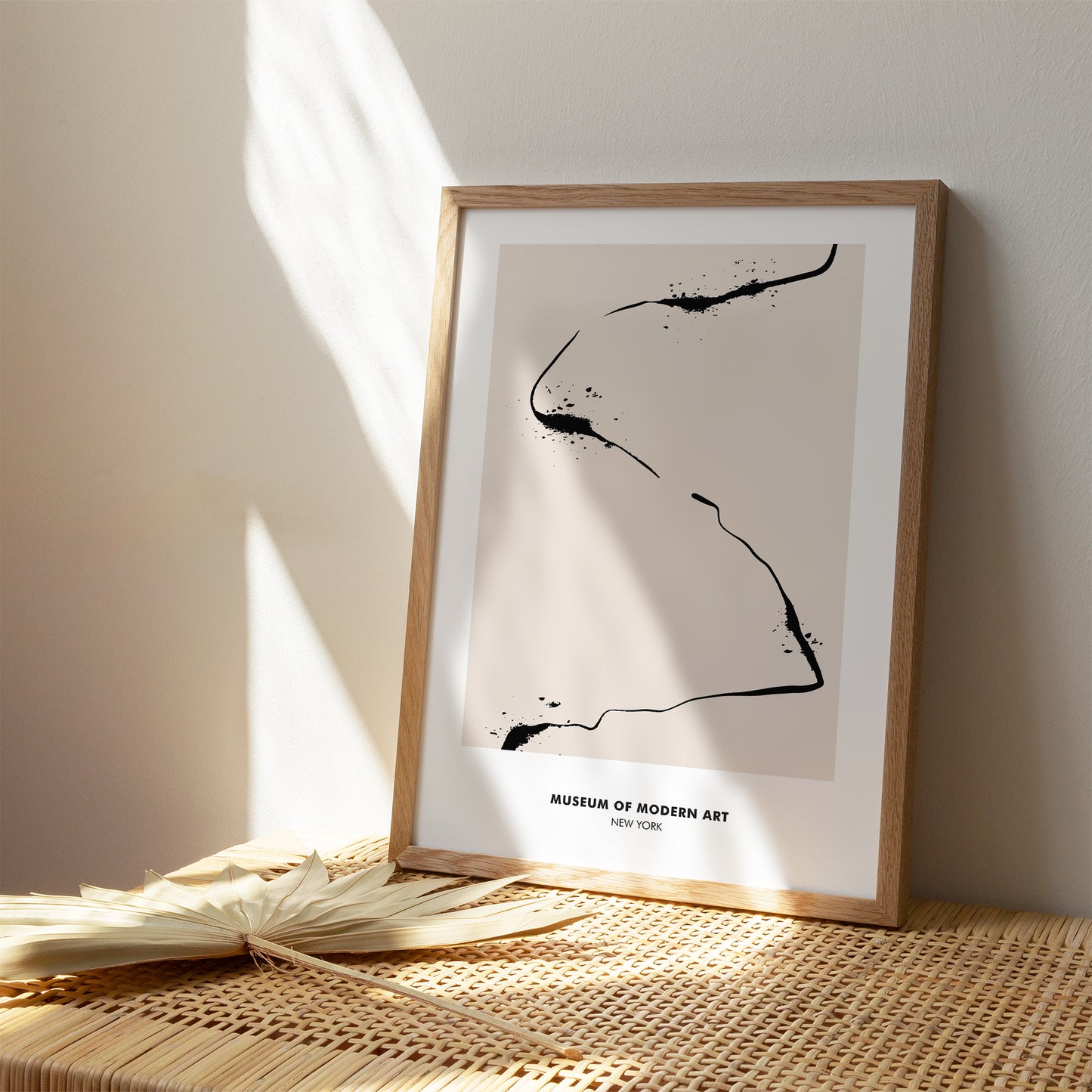 Black Ink Line Minimalism Poster