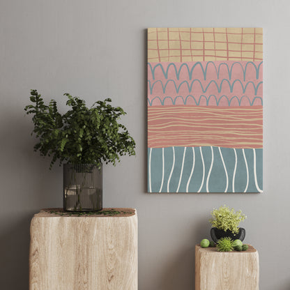 Retro Mid Century Modern Painting Canvas Print