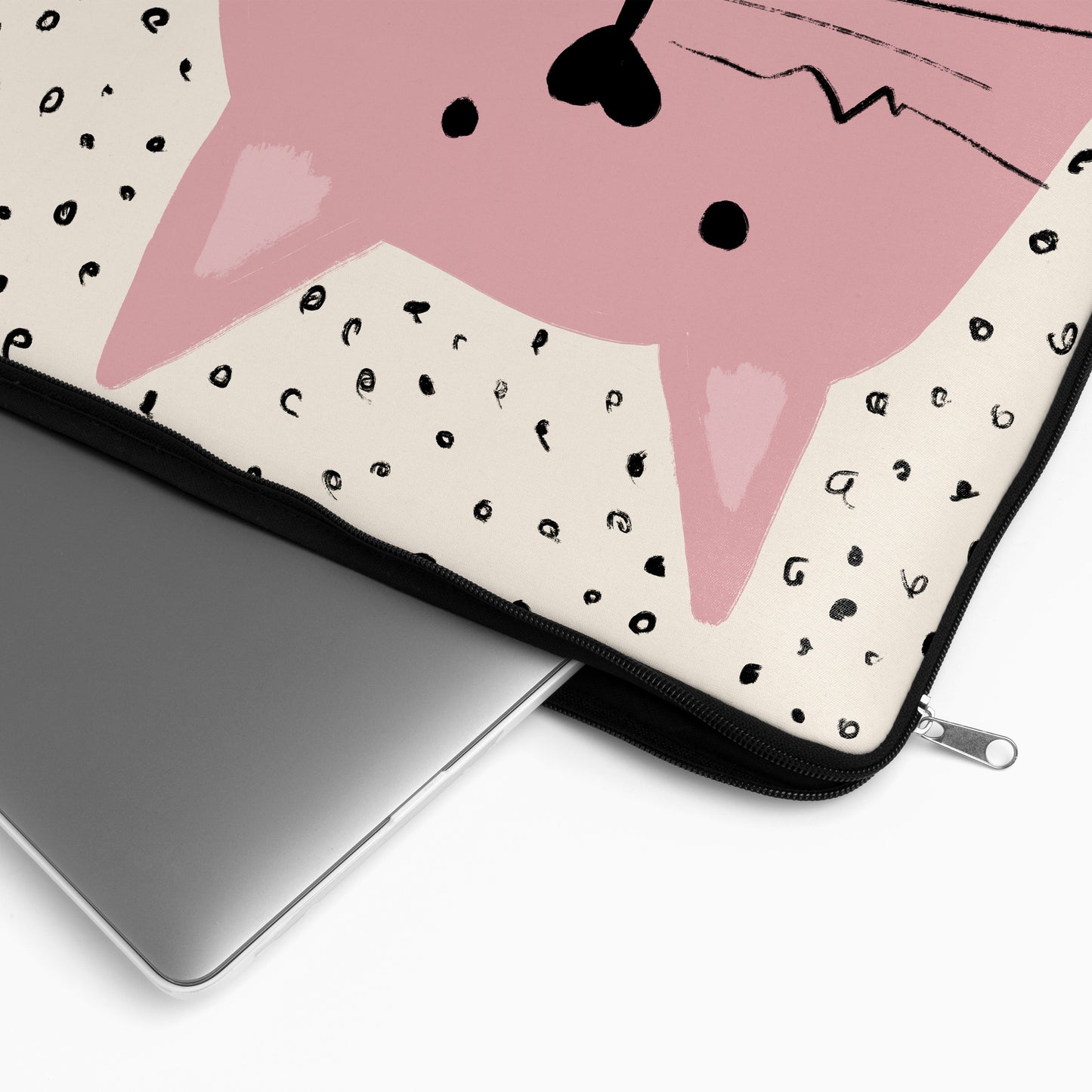 Funny Pink Cat - Laptop Sleeve