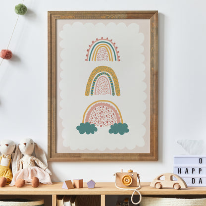 Boho Rainbows Poster