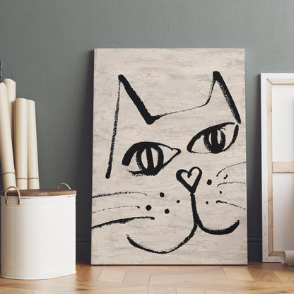 Cute Black Cat Canvas Print