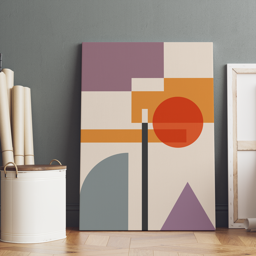 Modern Bauhaus Geometric Canvas Print