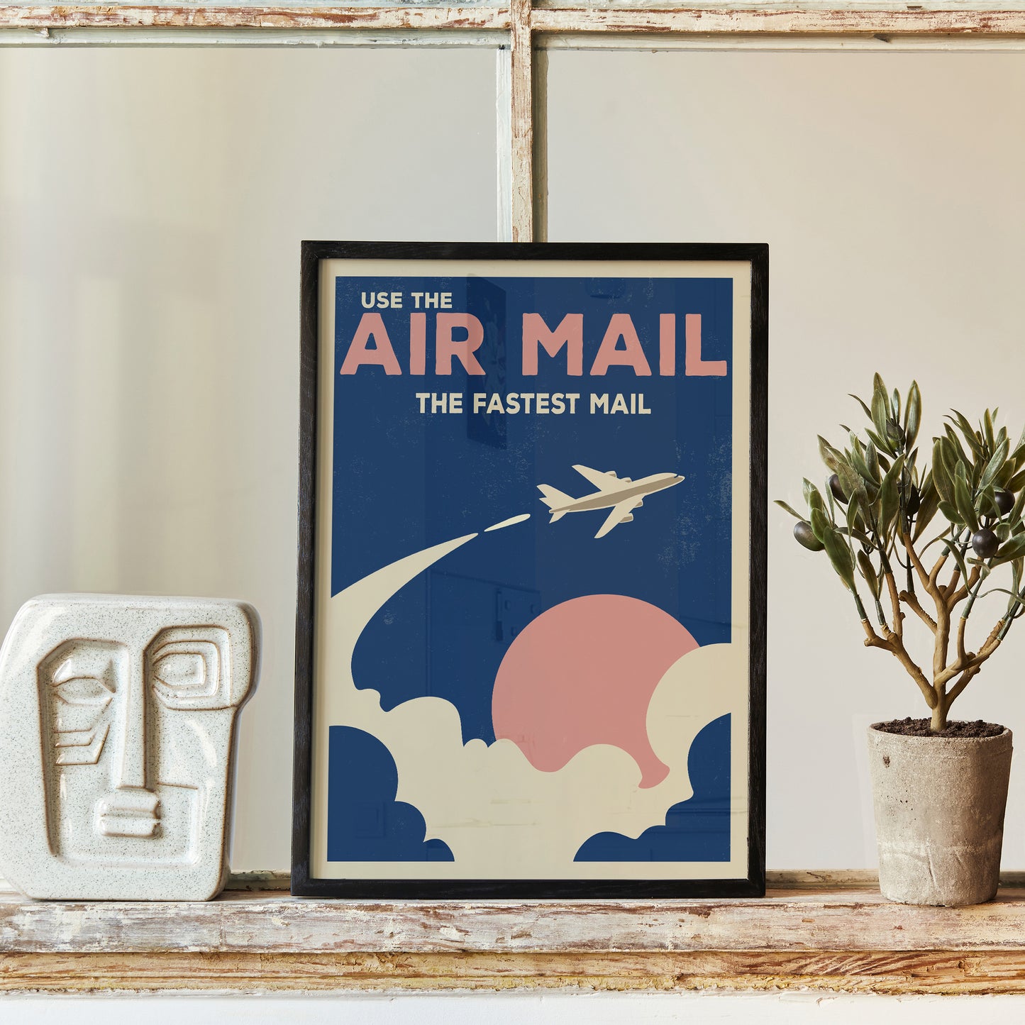 Use The Air Mail vintage advertising poster