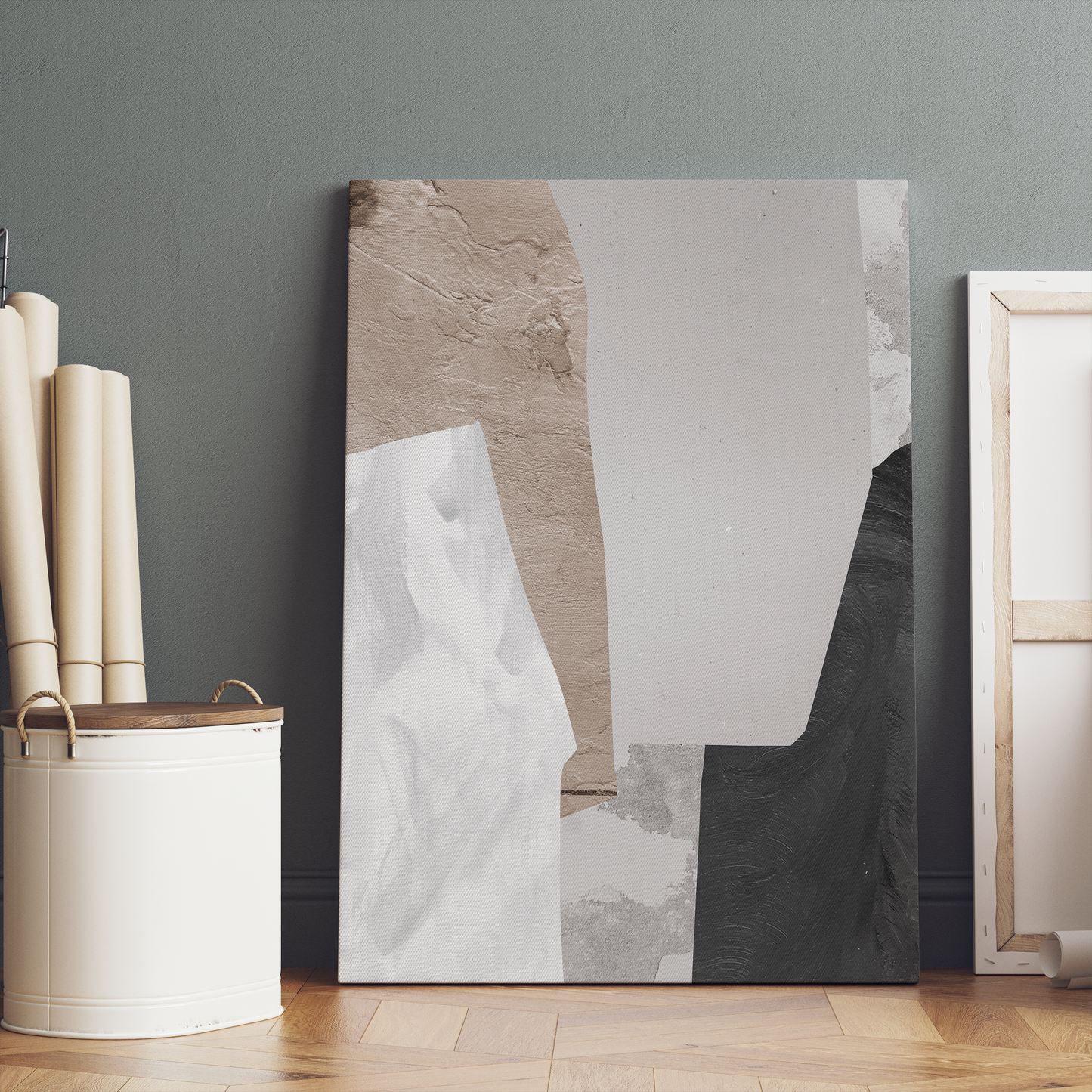 Painted Nordic Abstract Artistic Canvas Print