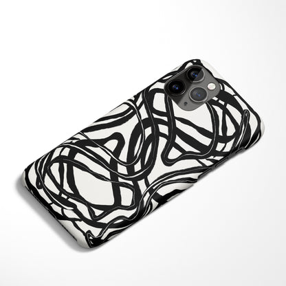 Black and White Drawing iPhone Case