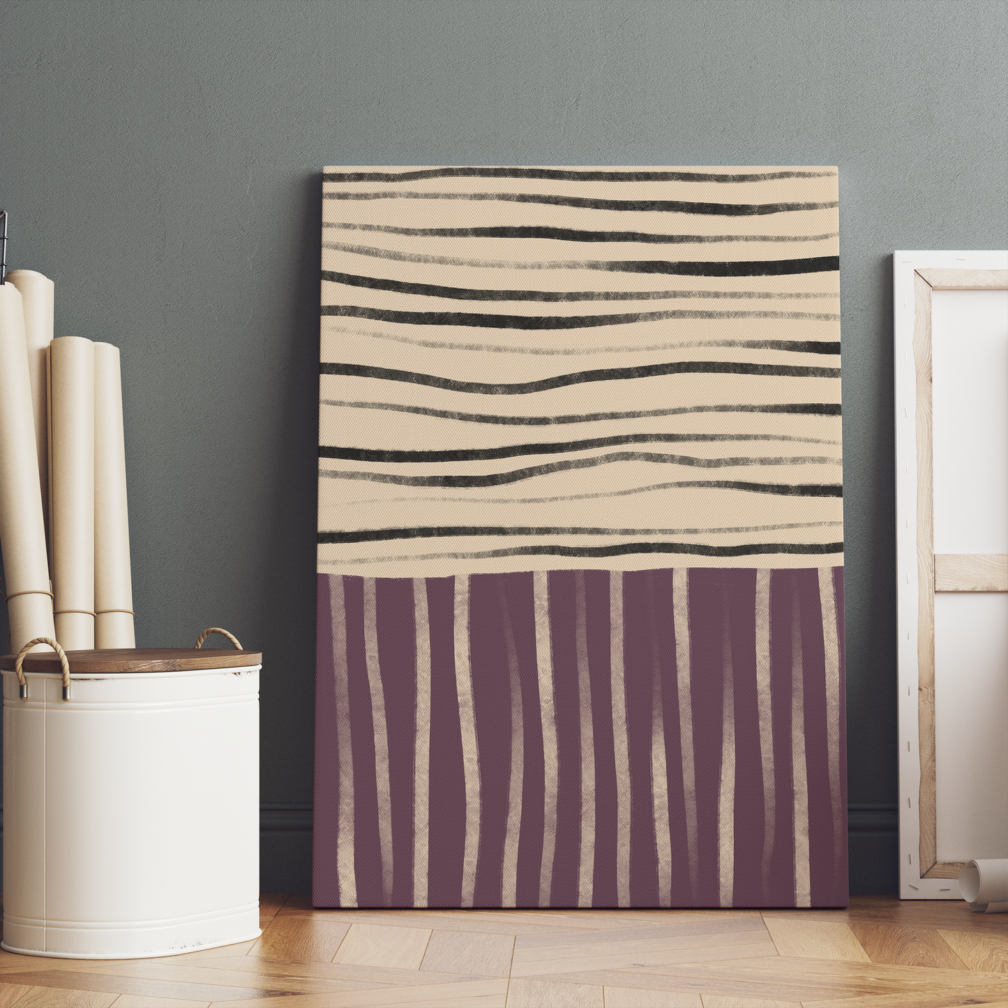 Abstract Painted Modern Canvas Print