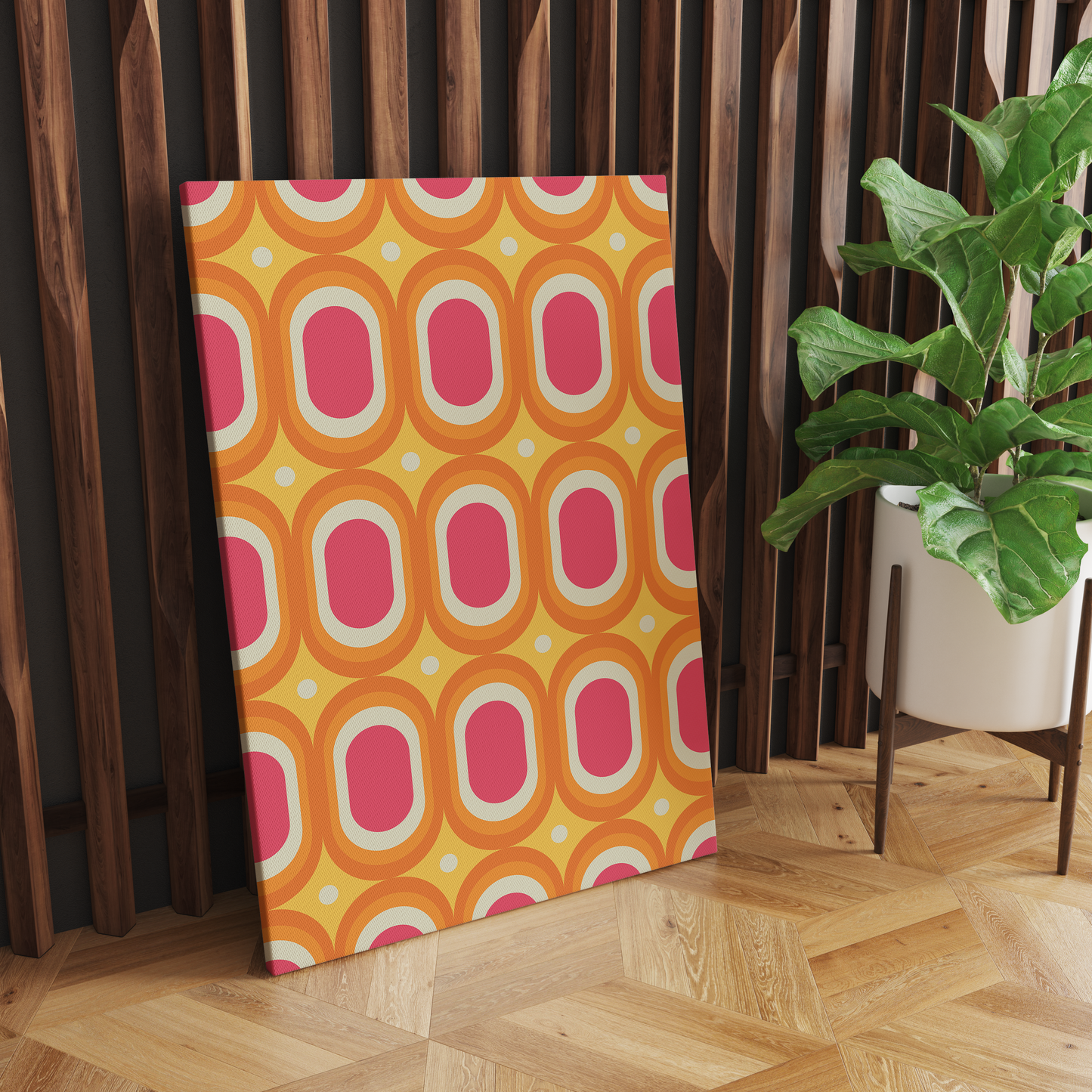 Retro Colorful PRL Pattern Canvas Print