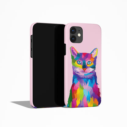 Rainbow Colorful Cat iPhone Case
