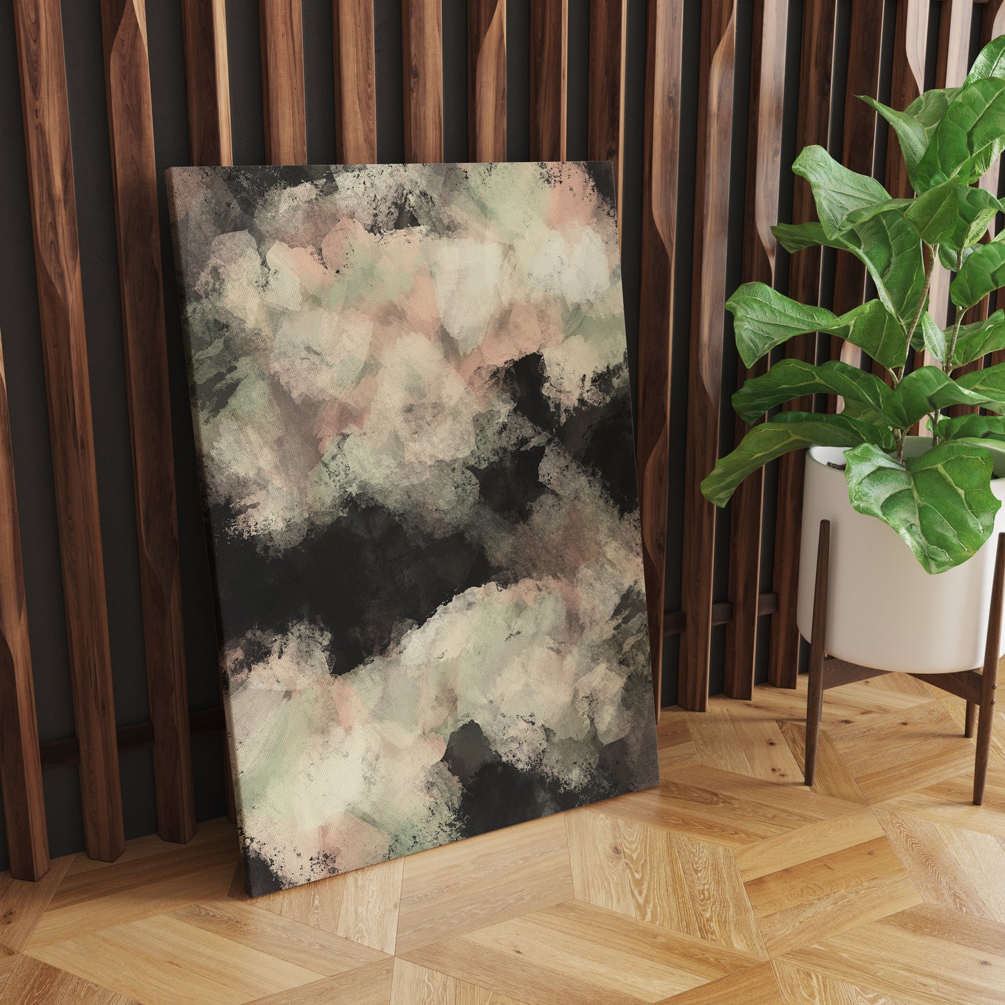 Dark Sky Abstract Painting Canvas Print