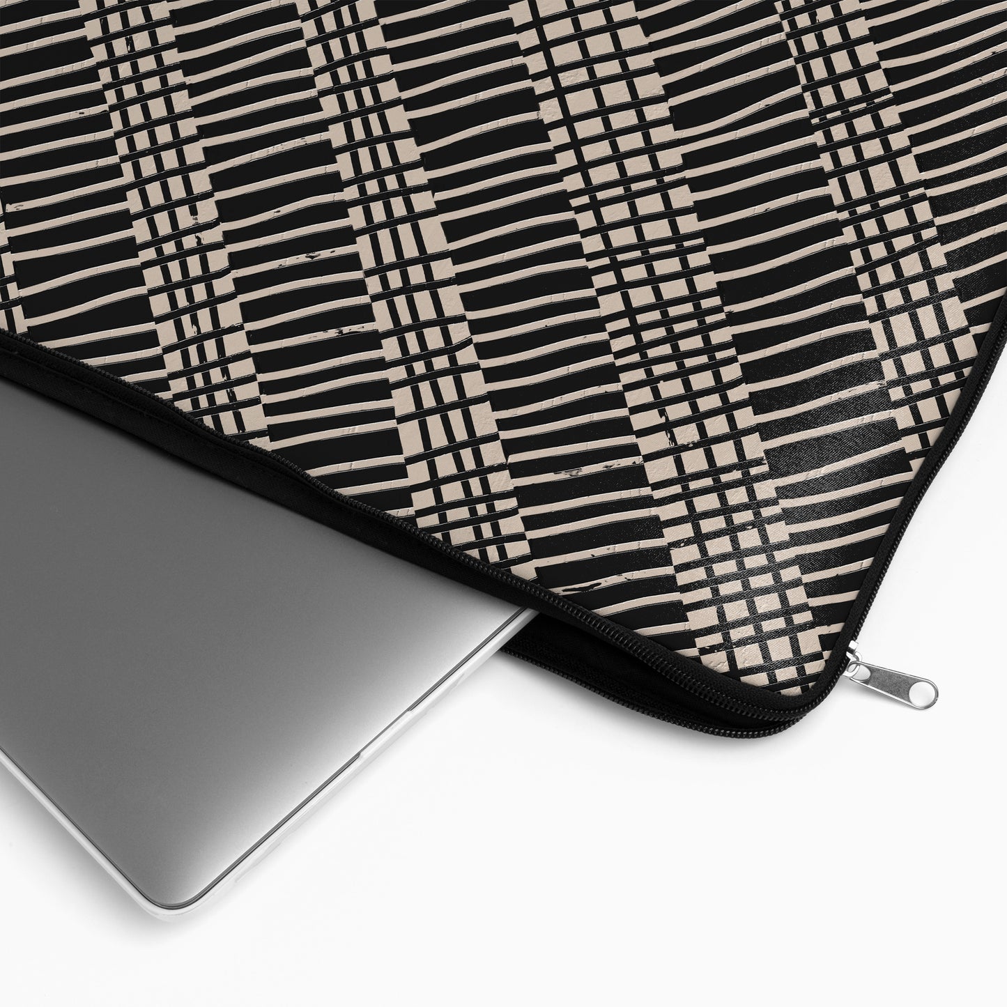 Black Rustic Art Pattern - Laptop Sleeve