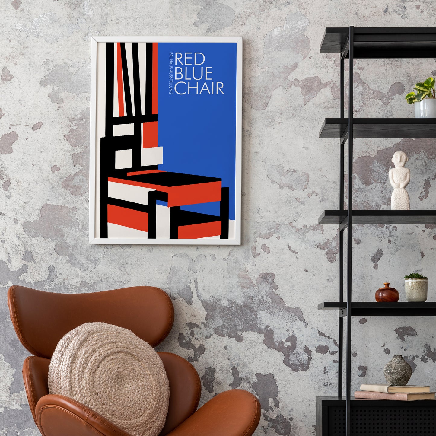 Red Blue Chair Rietveld Bauhaus Poster