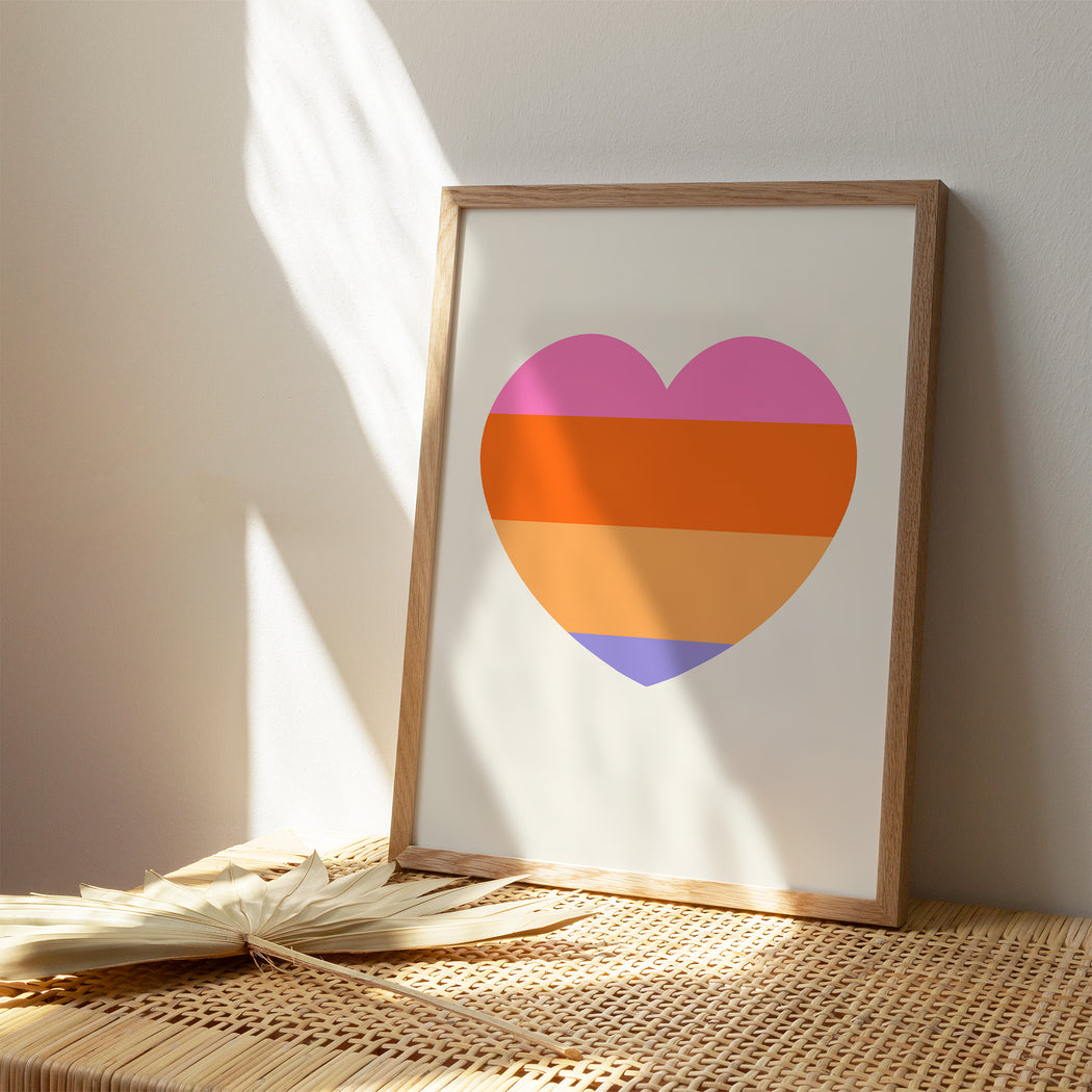 Groovy Heart Poster