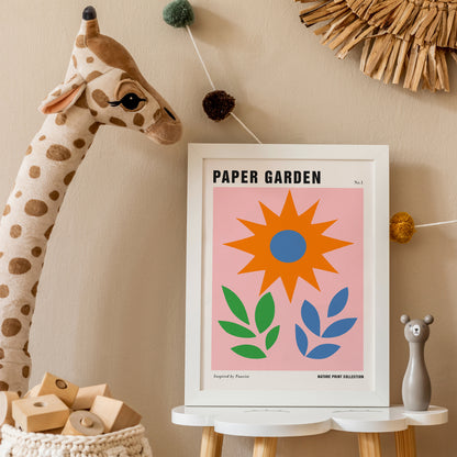 Paper Garden Cut Outs Poster