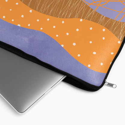 Purple Orange Abstract Art - Laptop Sleeve