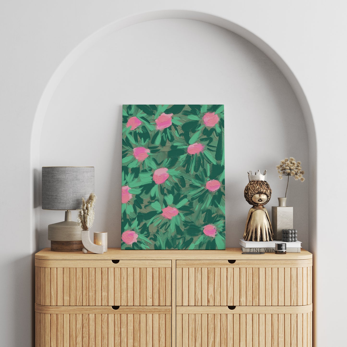 Painted Botanical Farmhouse Decor Canvas Print