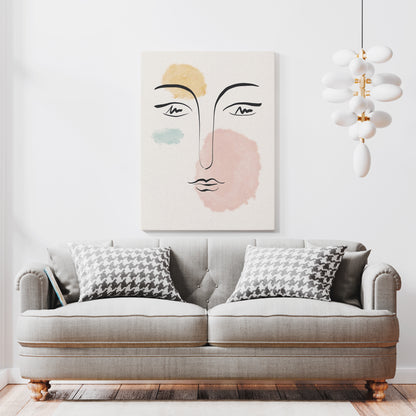 Picasso Woman Face Painting Canvas Print