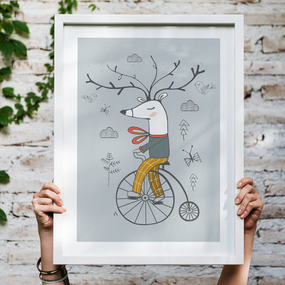 Funny Reindeer Poster