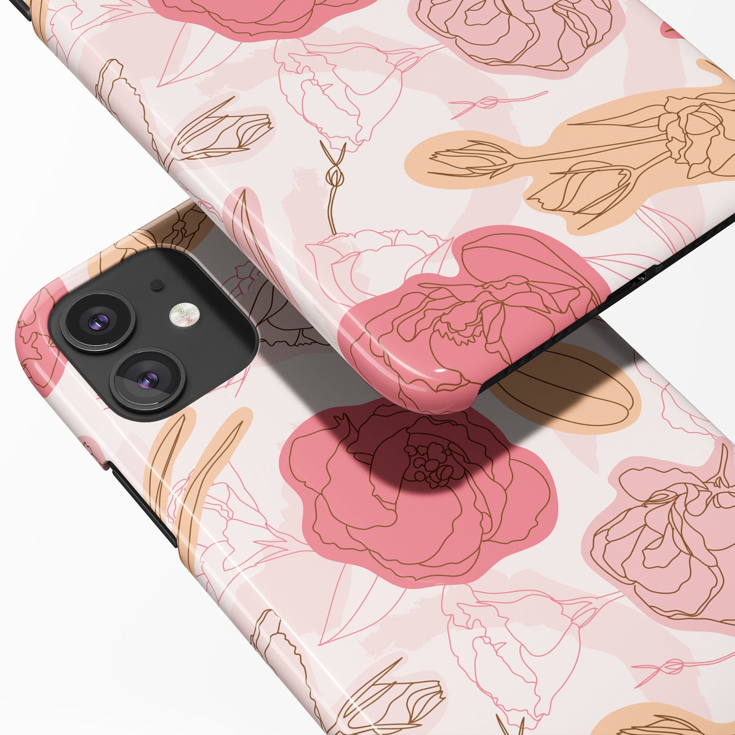 Pink Roses Floral iPhone Case