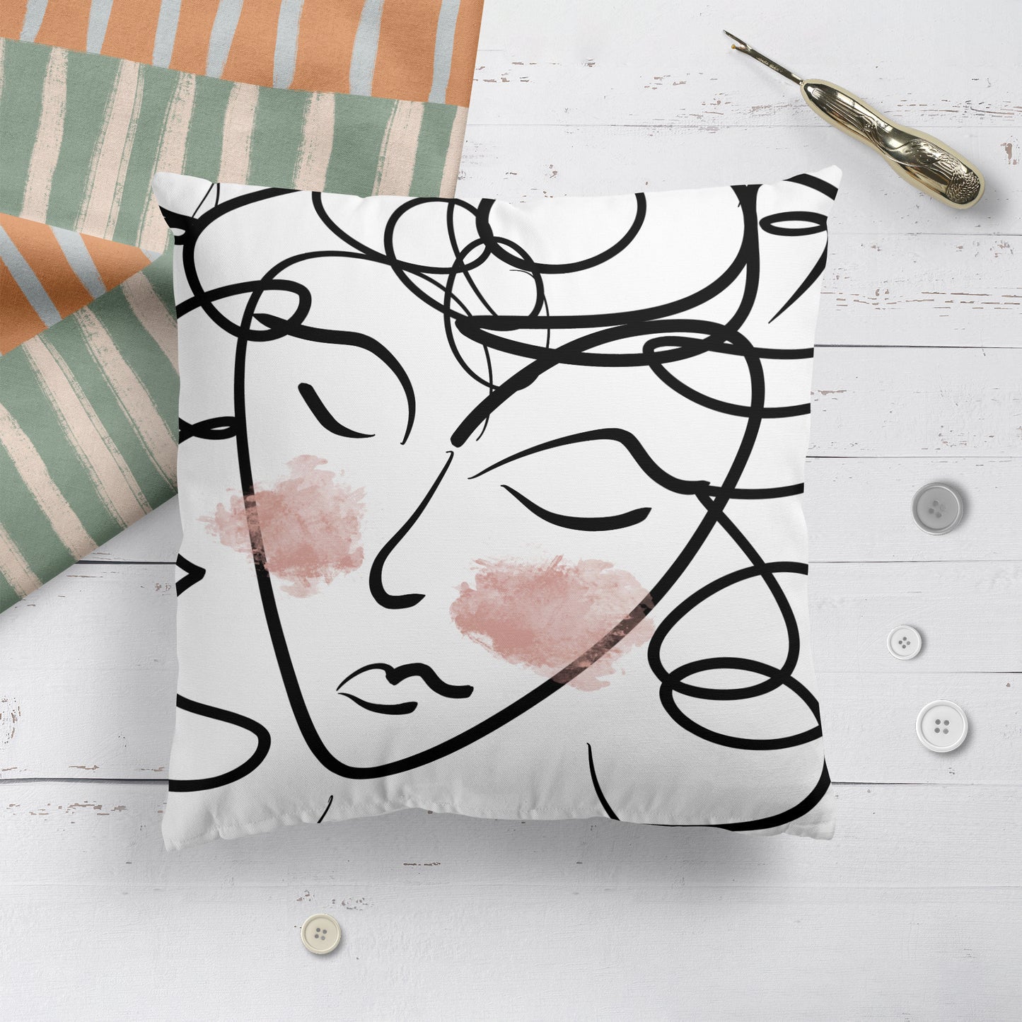 Cute Sleeping Charlotte Woman Throw Pillow