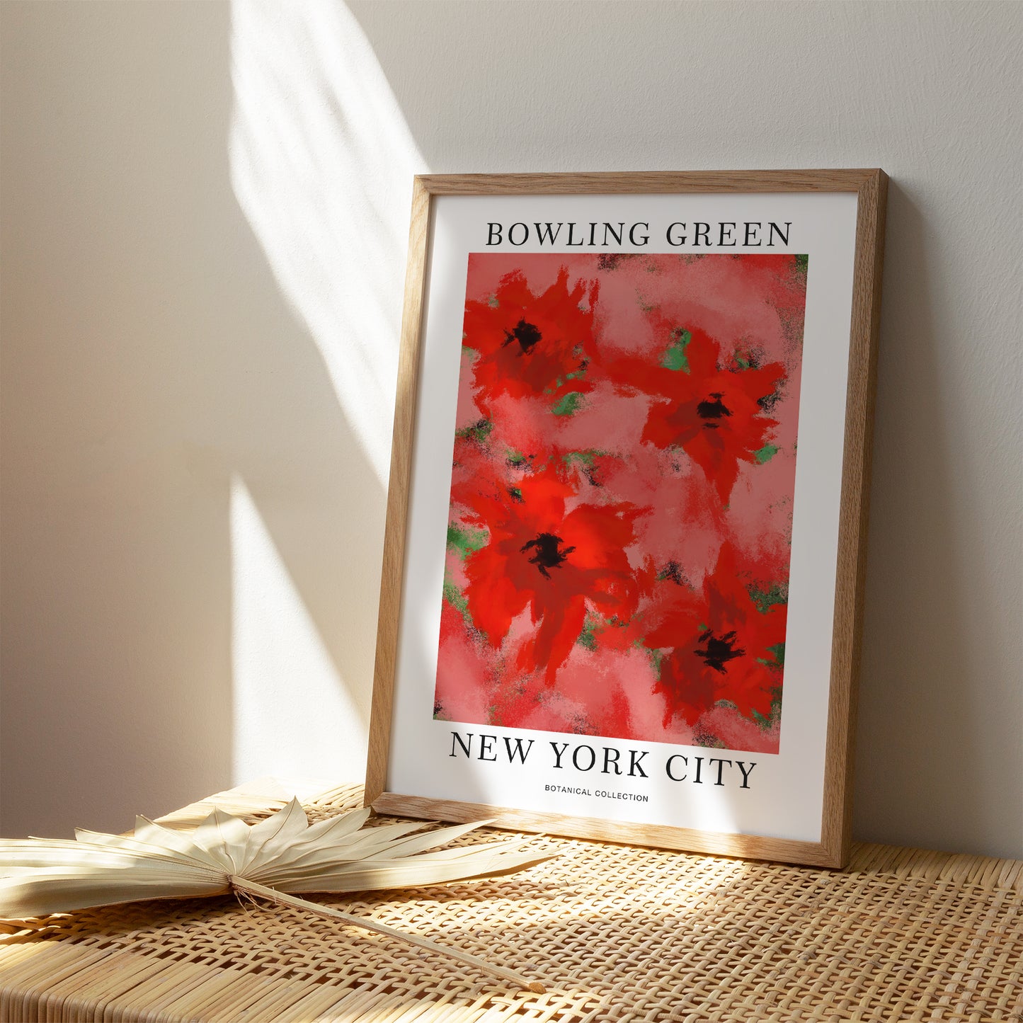 Red Flowers, New York City Poster