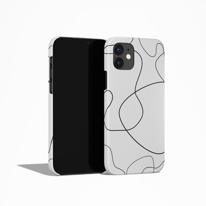 Grey Scandi Minimalist iPhone Case