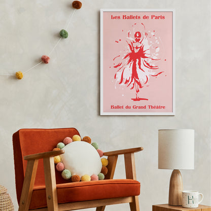 Les Ballets de Paris Pink Poster