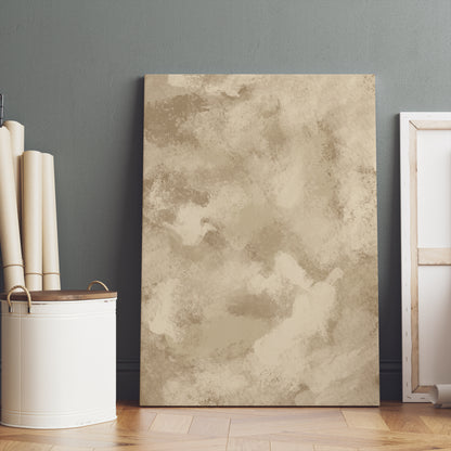 Neutral Beige Abstract Canvas Print