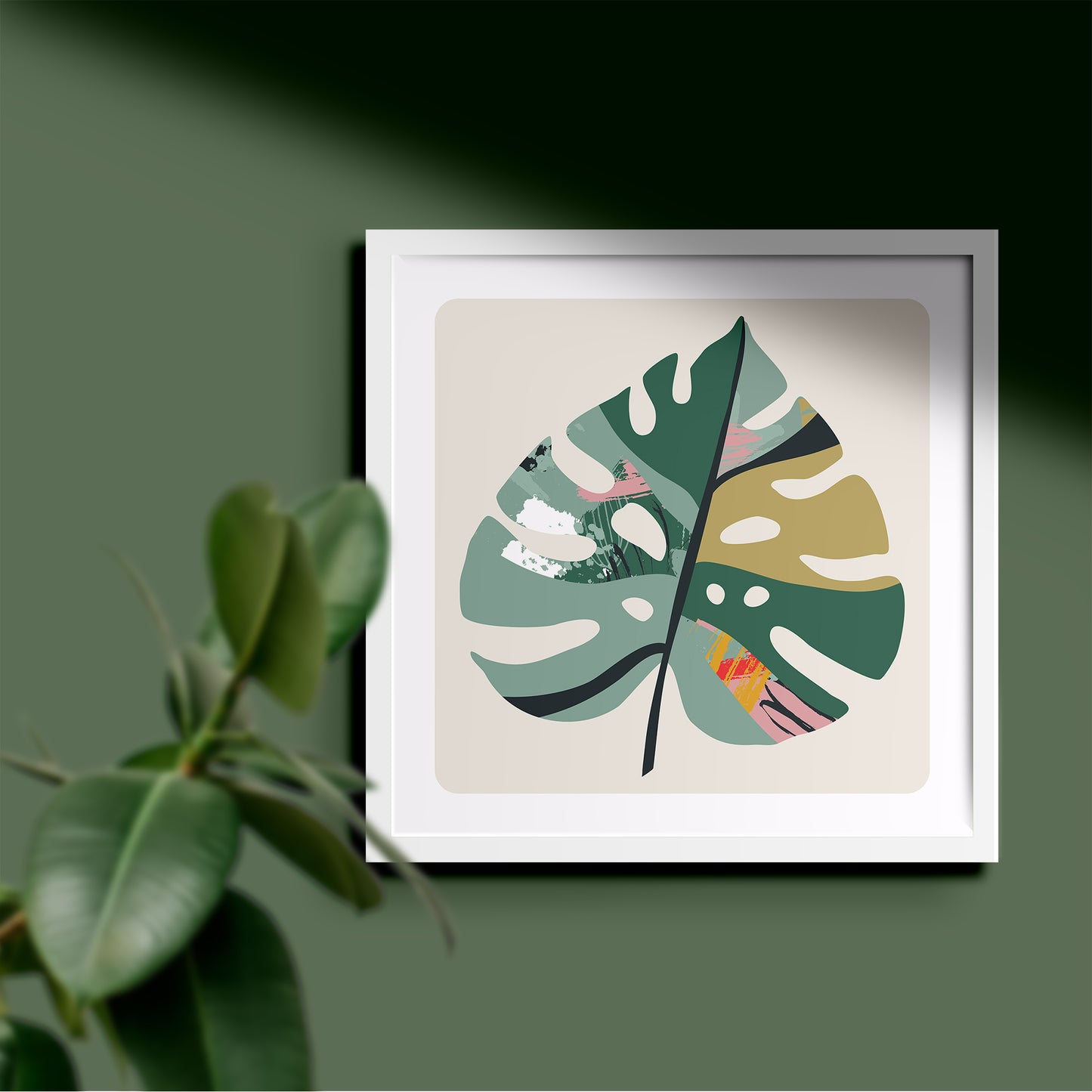 Colorful Monstera Leaf Print