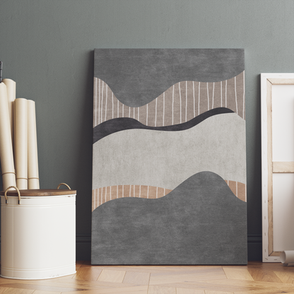 Abstract Scandi Landscape Canvas Print