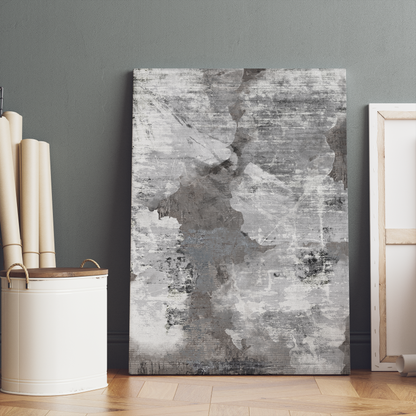 Painted Modern Grey Wall Art Canvas Print