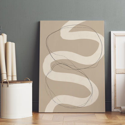 Nordic Minimalist Beige Canvas Print