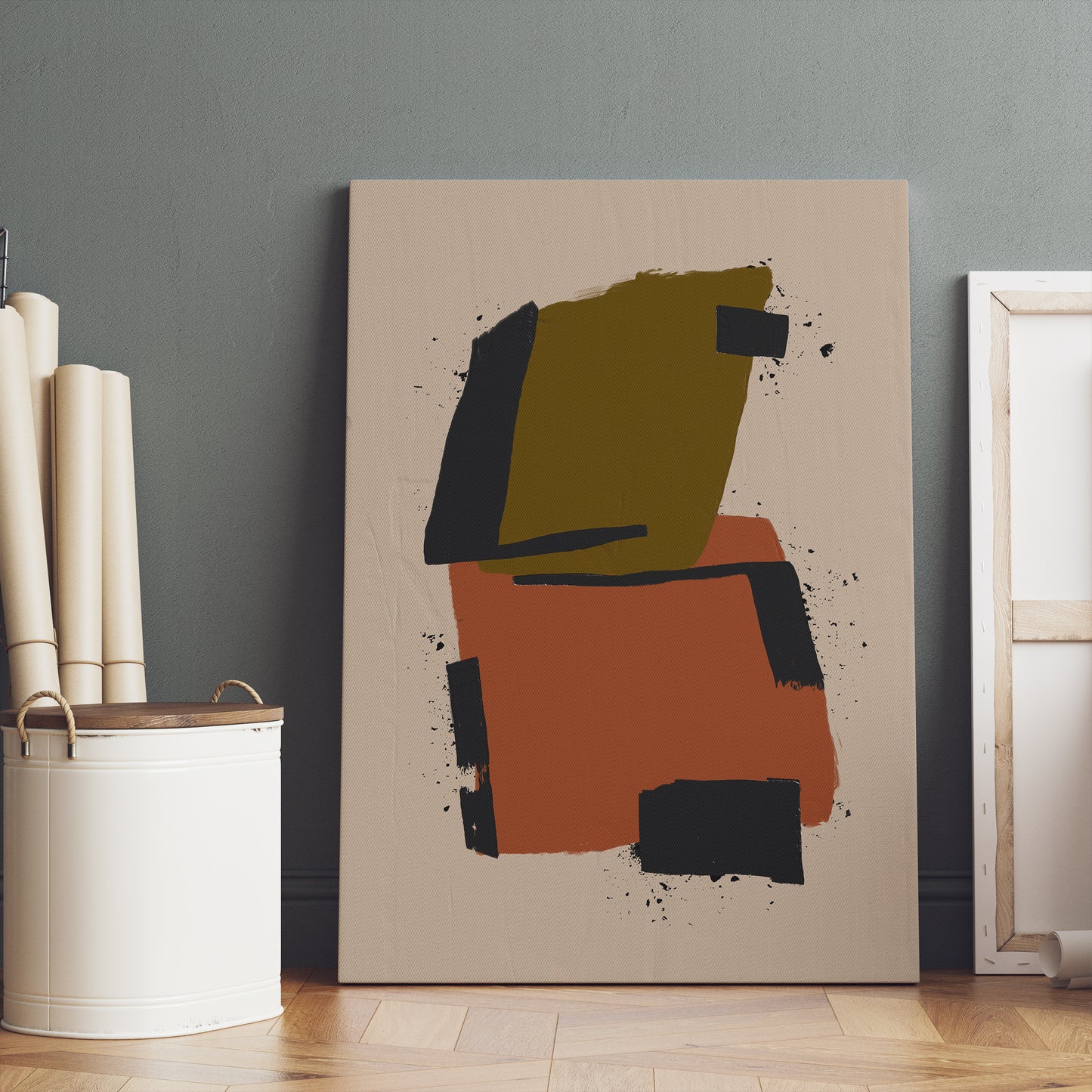 Modern Abstract Color Blocks Canvas Print