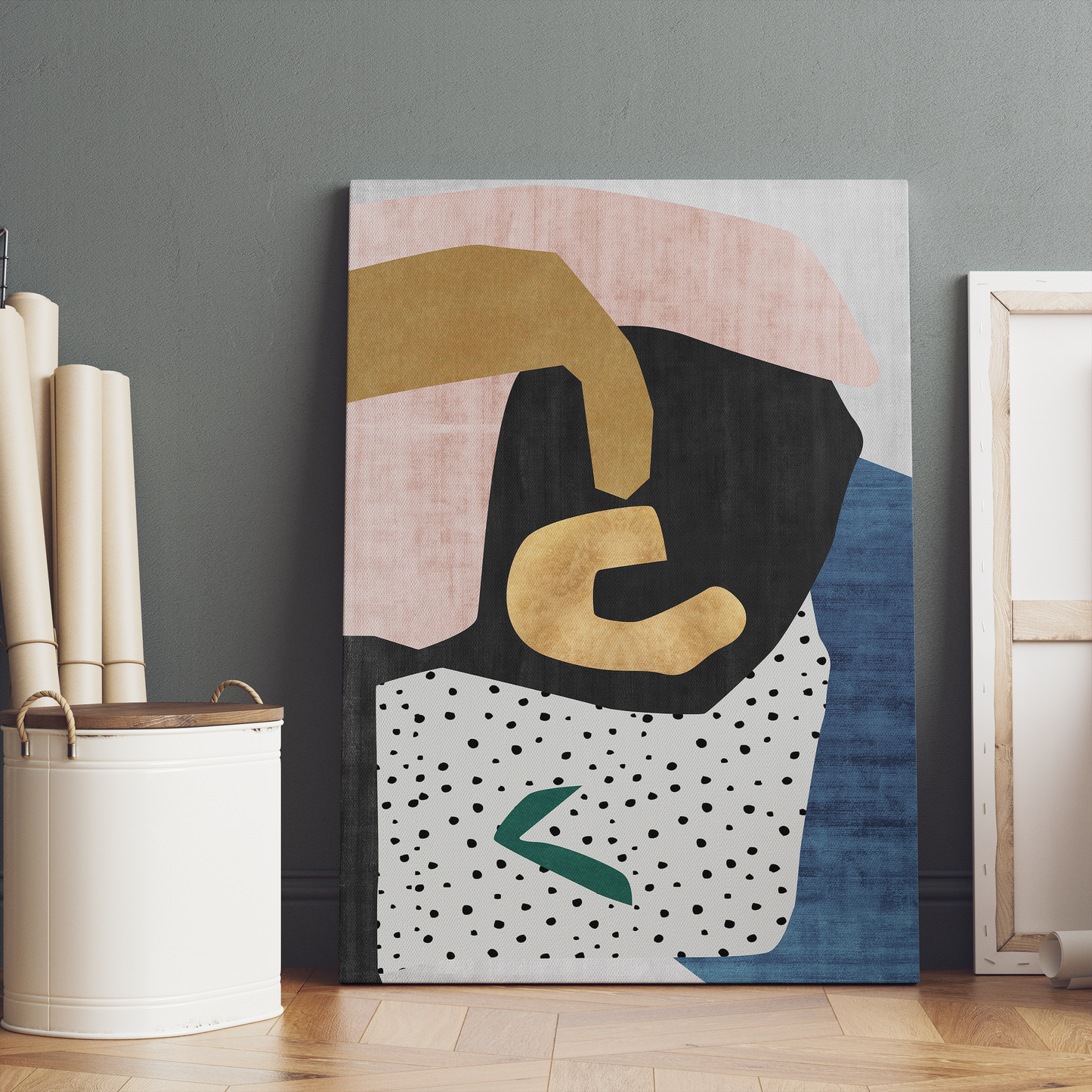 Abstract Mid Century Wall Art Canvas Print