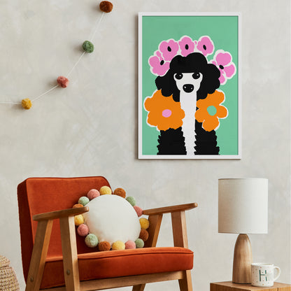 Frida Khalo Poodle Dog Poster