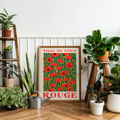 Rouge Ville de Paris Poppies Poster