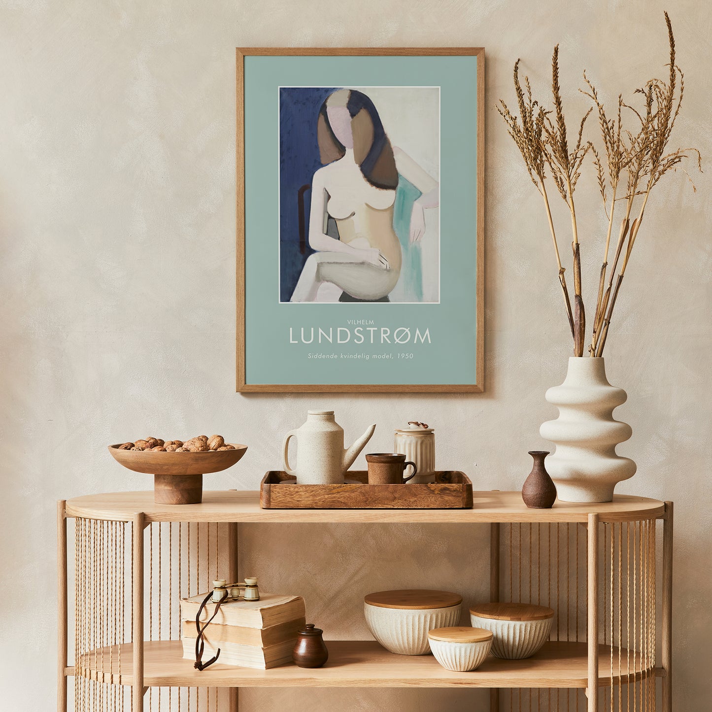V. Lundstrøm, Sitting Woman Poster