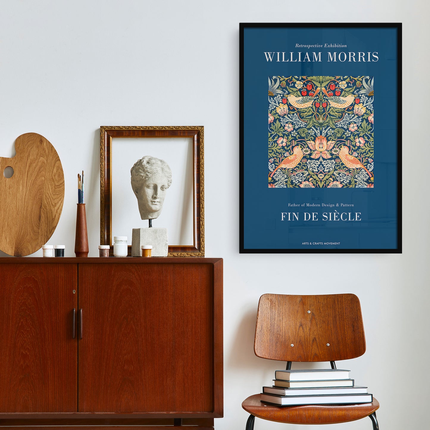 William Morris, Blue Floral Poster