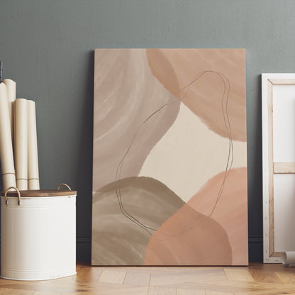 Hand Painted Abstract Neutral Canvas Print