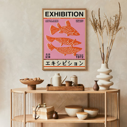 Pink Japanese Exhibition Poster