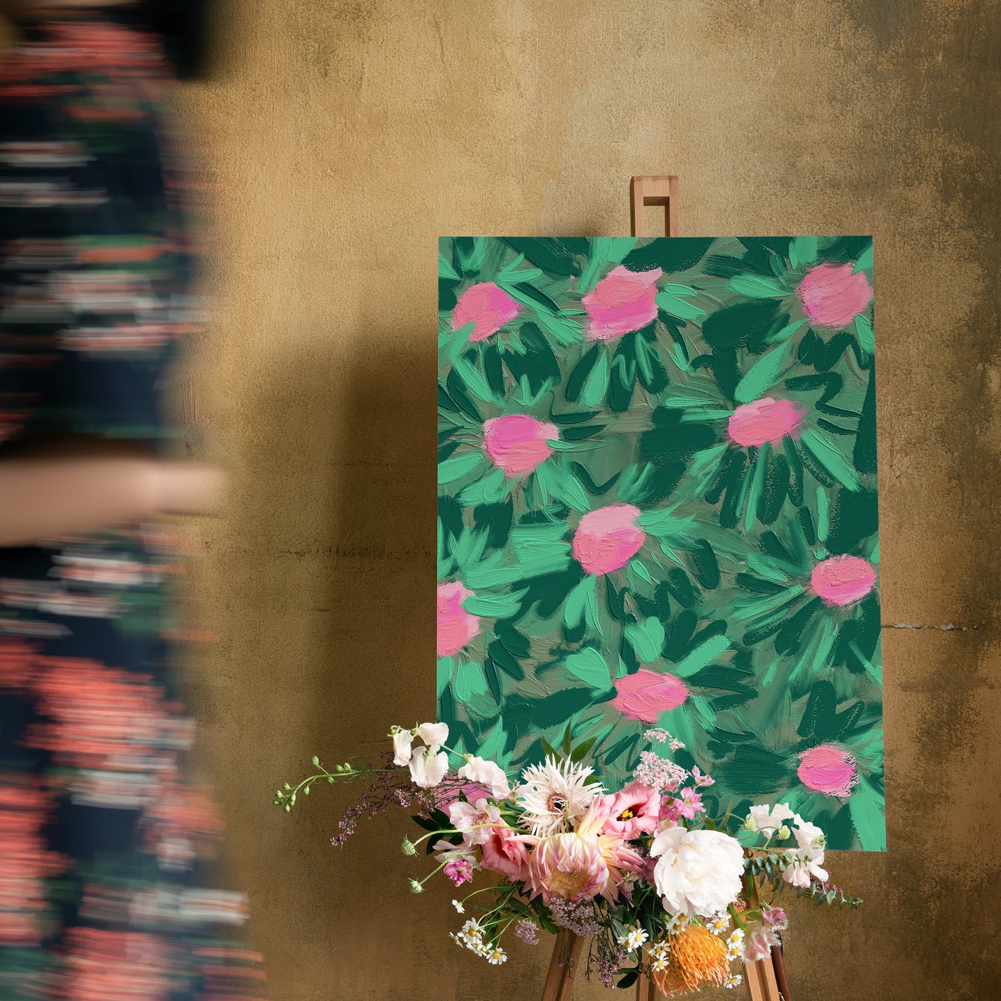 Painted Botanical Farmhouse Decor Canvas Print