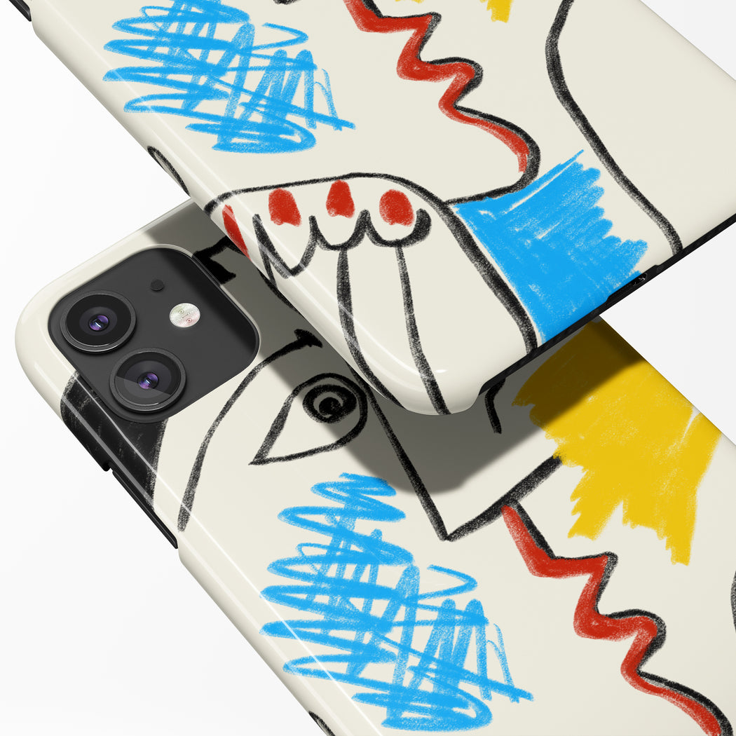 Picasso Drawing iPhone Case