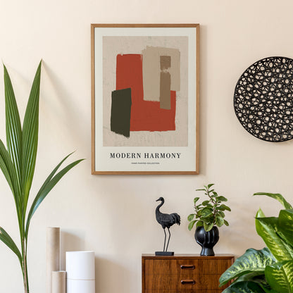 Modern Harmony Abstract Painted Poster