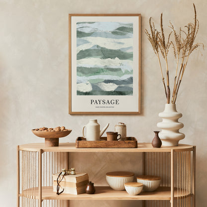 Wavy Paysage No5 Handdrawn Poster