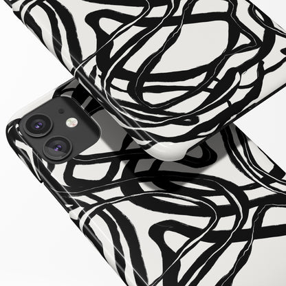 Black and White Drawing iPhone Case