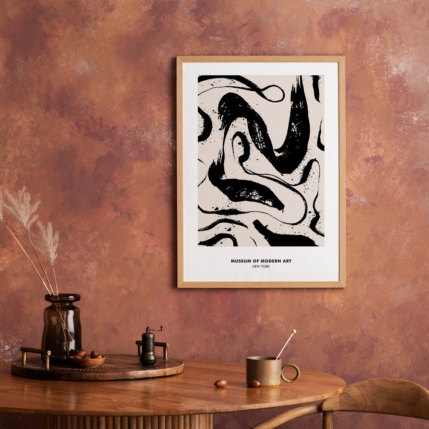 Abstract Black Ink Poster