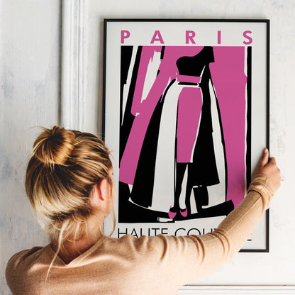 Retro Paris Haute Couture Poster
