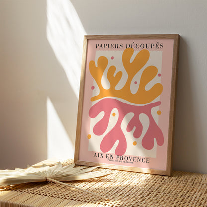 Papiers Decoupes Yellow Poster