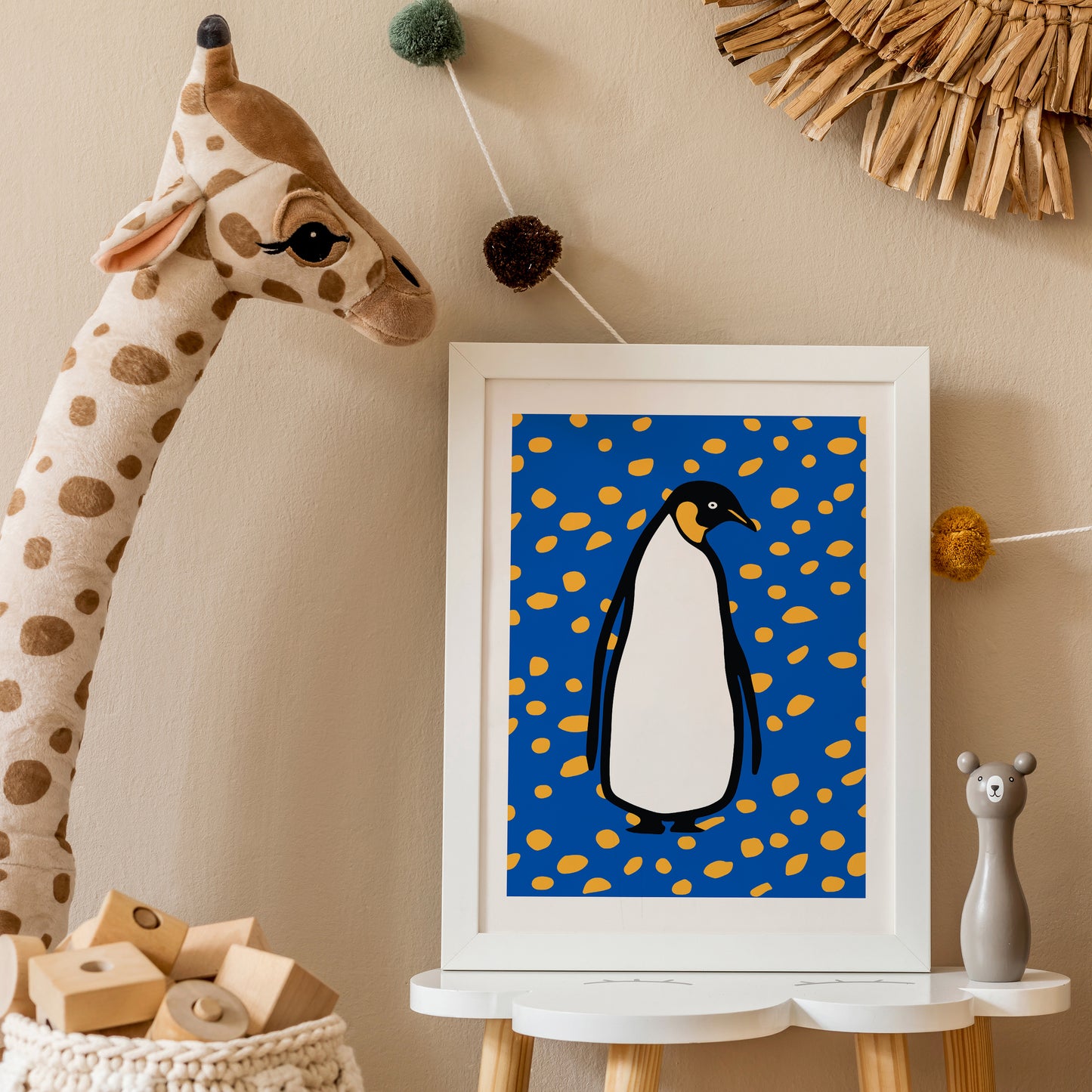 Cute Penguin Blue Poster