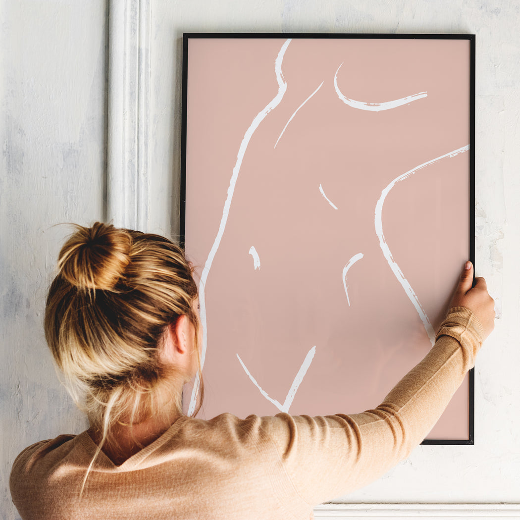 Pink Woman Body Poster